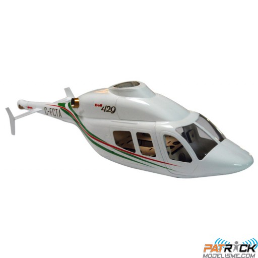 Fuselage Bell 429 Blanc-vert-rouge pour mécanique Classe 500