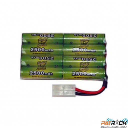 Accu NiMH A2pro pack 9.6v prise Tamiya type NIKKO-TYCO-2500 mAh