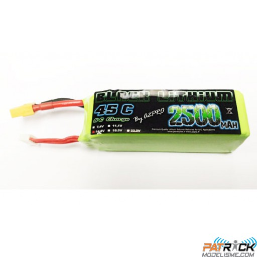 Accu LiPo Black Lithium 2500mAh 45C 4S (242 grs) XT60