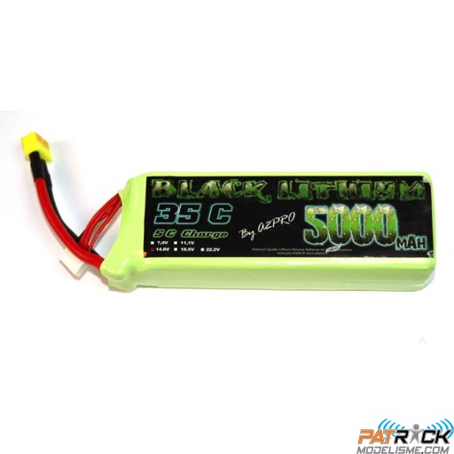Accu LiPo Black Lithium 5000mAh 35C 4S (485 grs) Dean