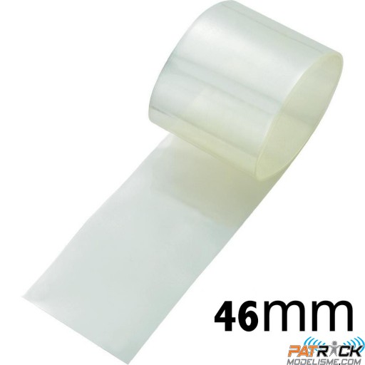 Gaine thermorétractable 46mm transparent 1 Mètre