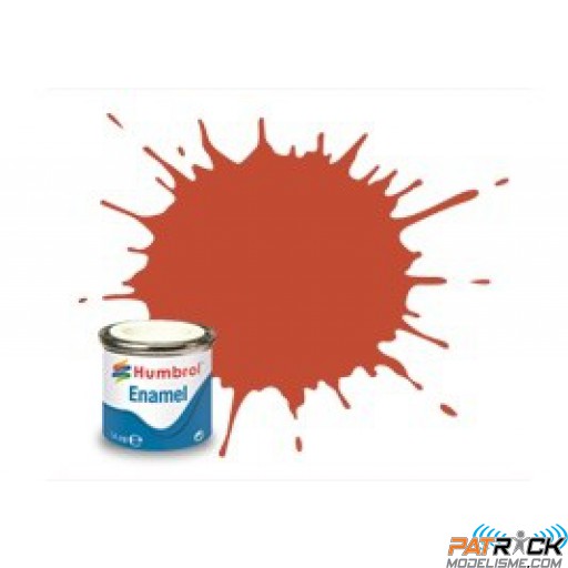 Peinture Humbrol Enamel 100 Rouge brun mat 14ml