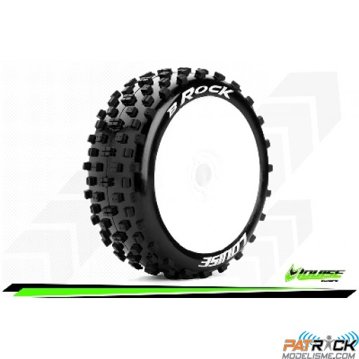 Roues Louise RC B-ROCK - Buggy 1/8e - Soft - Jantes Blanches - Hexagone 17mm