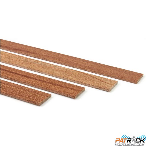 Baguette Acajou décor 1x5mm 1M