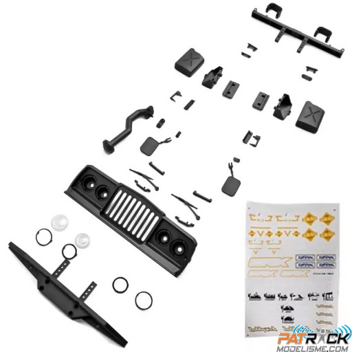 Accessoires complet pour carrosserie Survival RTR+stickers Hobbytech CRX 1/10