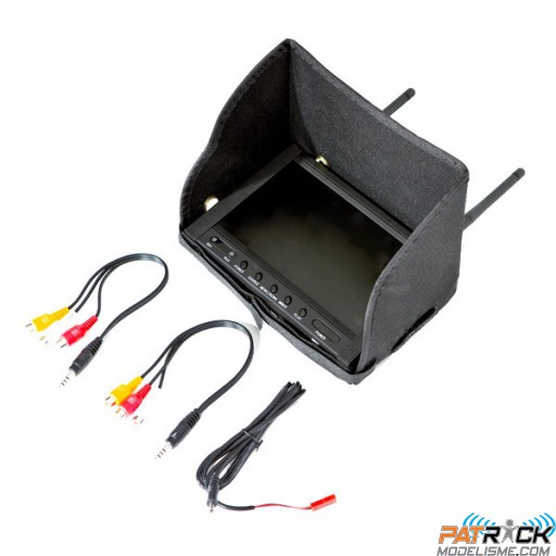 Ecran FlyCamOne HD 7" 178mm 5.8 GHz avec double réception pour FPV