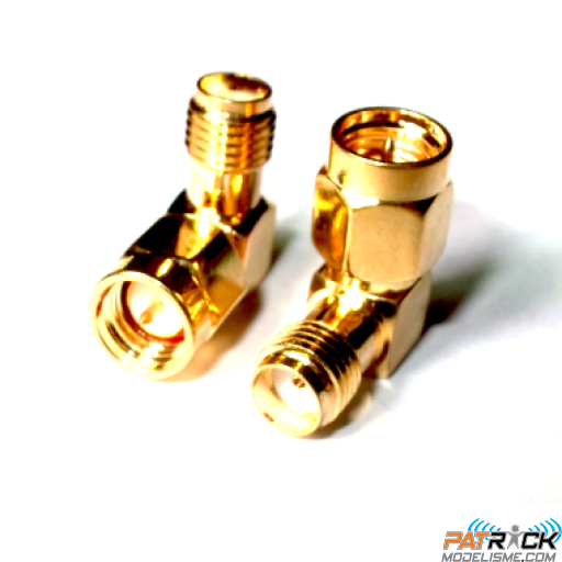 Coude RP-SMA plug vers RP-SMA jack 90 degré