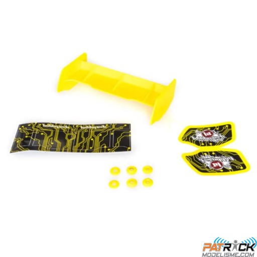 Aileron Jaune Universel 1/10e + stickers