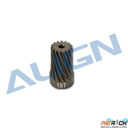 Pignon moteur 15 dents Hélicoïdal – T-REX 600 EP/ESP/NITRO/3G