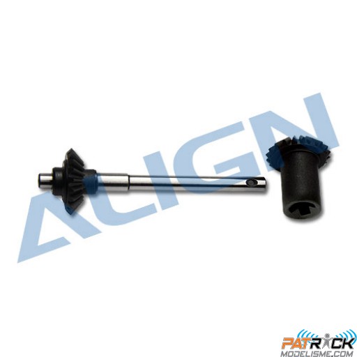 Axes et pignon anticouple renforcés(noir)- T-REX 600E PRO/550
