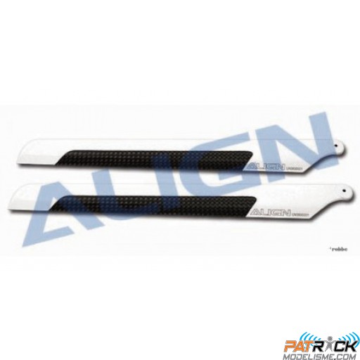 Pales de rotor principal 205mm carbone - T-REX 250/SE