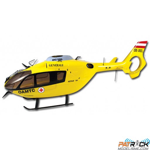 Fuselage Align EC-135 T-REX 450 Fibre ou mécanique classe 450 