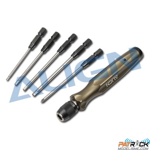 Tournevis 5 embouts ALIGN - ALLEN 1.5/2/2.5/3mm + PH1