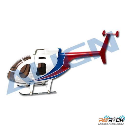 Fuselage fibre peint et décoré E500 – T REX 450