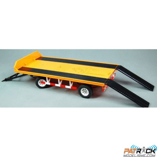 Remorque Cross-RC double essieu à peindre 1/10 pour camions/crawler Kit à assembler SUR-COMMANDE