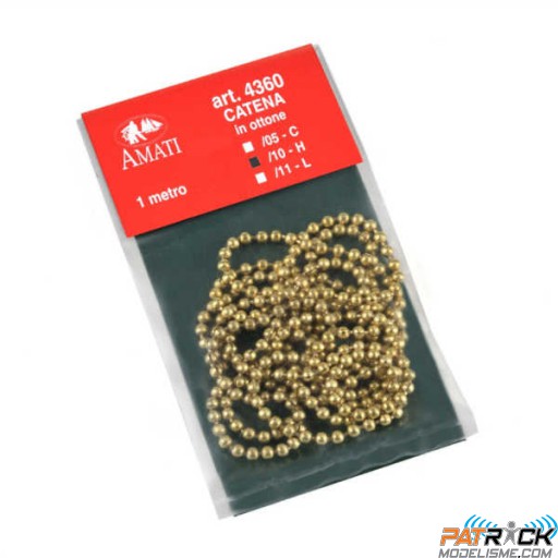 Chaîne en laiton 1 mètre type H 3mm