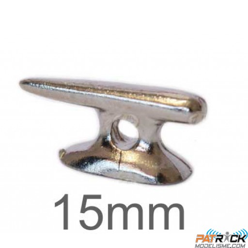 Taquet nickelé percé 15mm de long pièce