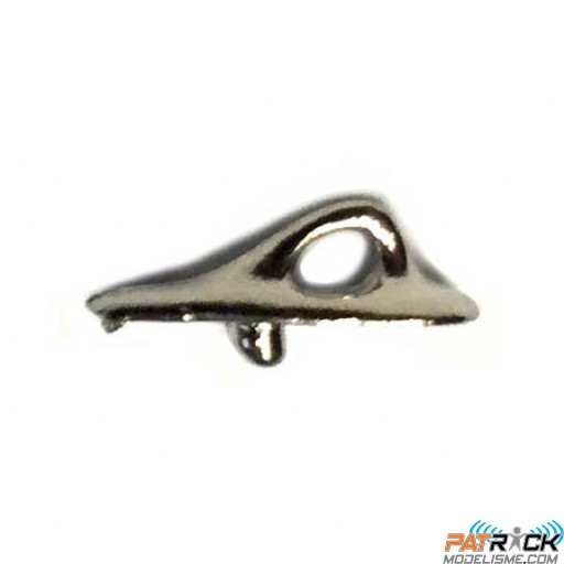Taquet nickelé percé 9 mm de long pièce