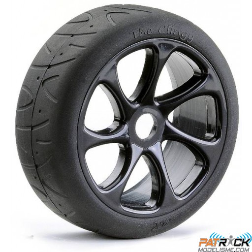 Roues montées The Clingy noir 1/8 - 2 pièces