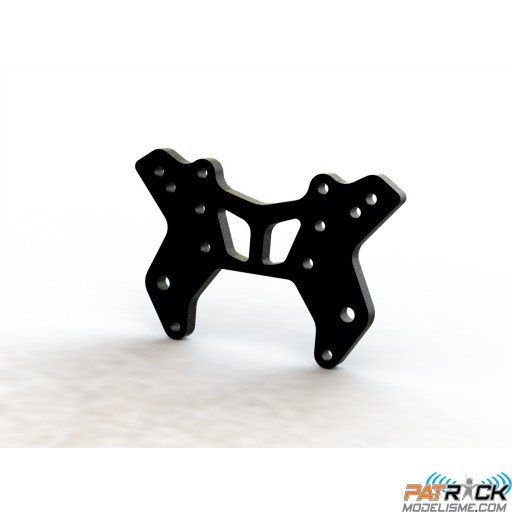 Support d'amortisseur avant alu noir Arrma