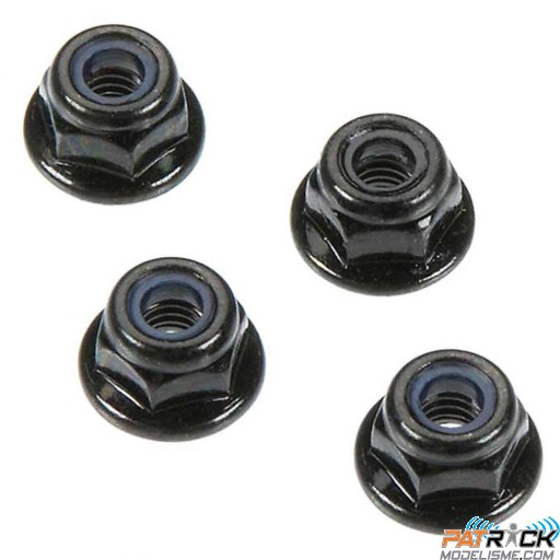 Ecrou nylstop à collerette 4mm (4pcs)