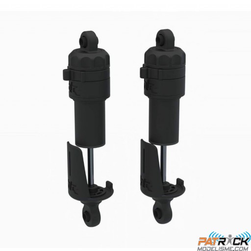 Jeu d'amortisseurs avant 11mm, long 89,5mm, Piston 2x1.3mm , Huile 700cSt Arrma