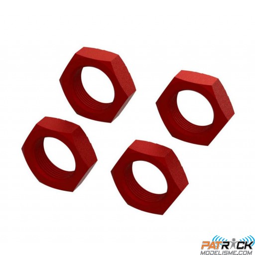 Ecrou de roues aluminum 24mm rouge (4) Outcast/Kraton 8S