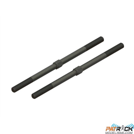 Biellette à pas inverse M6x130mm (Noir) x2 Arrma