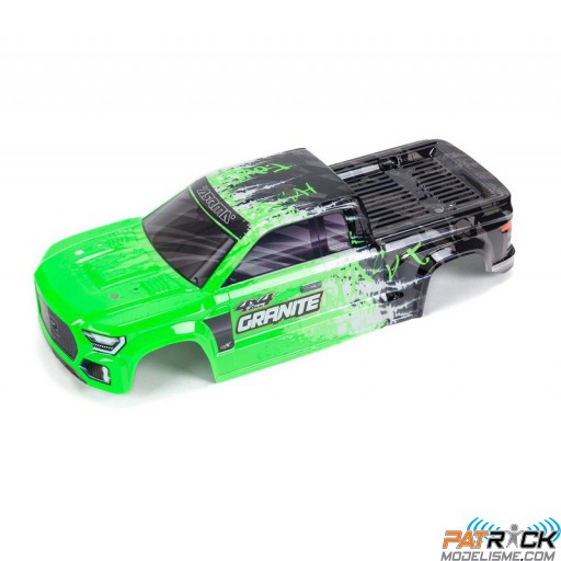Carrosserie Arrma Granite 4x4 peinte et décorée verte