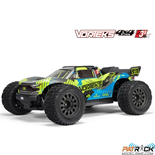 Arrma Vorteks 223S DSC 4X4 RTR Vert/Jaune 1/10e - Prêt à rouler SUR-COMMANDE