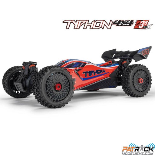 Arrma Buggy TYPHON 223S Brushless DSC 4X4 RTR 1/8e Rouge SUR-COMMANDE
