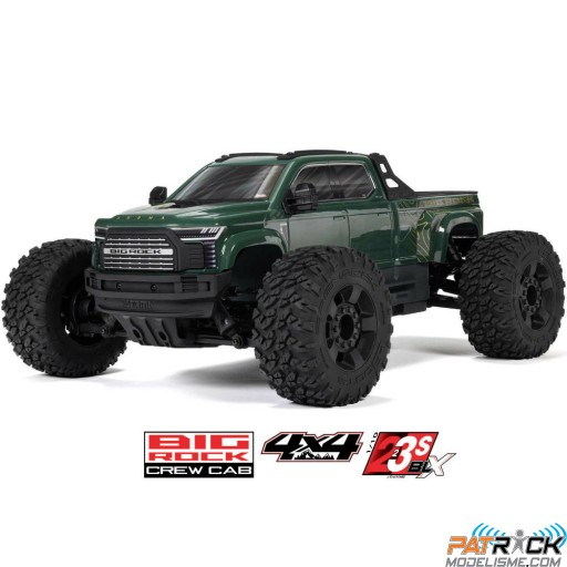 Arrma Big Rock 223S DSC 4WD Vert 1/10e - Prêt à rouler SUR-COMMANDE