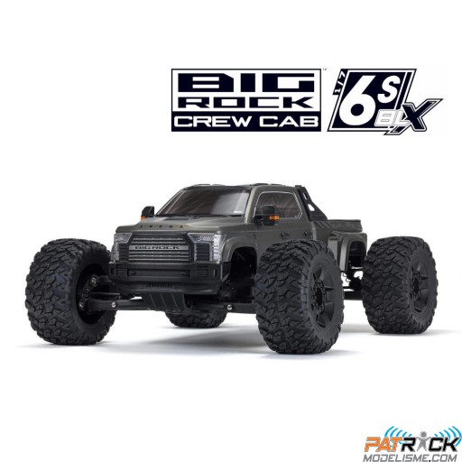 Arrma 1/7 BIG ROCK 6S 4X4 BLX Monster Truck RTR, Gris SUR-COMMANDE