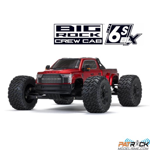 Arrma 1/7 BIG ROCK 6S 4X4 BLX Monster Truck RTR, Rouge SUR-COMMANDE