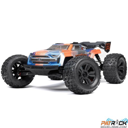 Arrma KRATON 6S V6 4WD BLX Monster Truck Bleu/Orange 1/8e