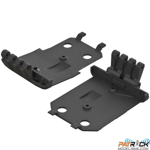 Skid plate - support de pare choc avt et arr (2) Arrma
