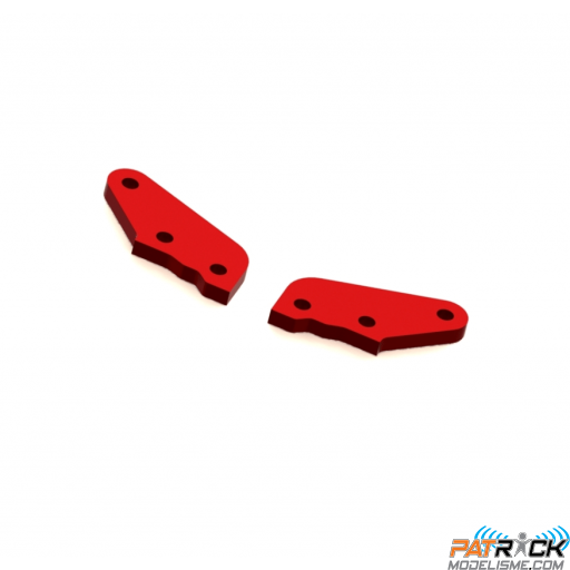 Plaque de direction en aluminium rouge (x2) - Arrma