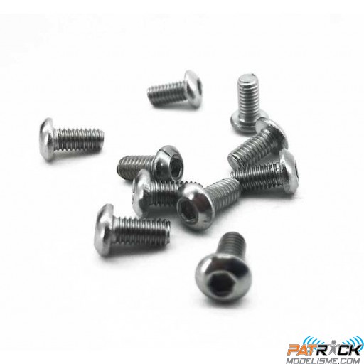 Set de vis btr tête ronde 3x6mm INOX (10) Arrma