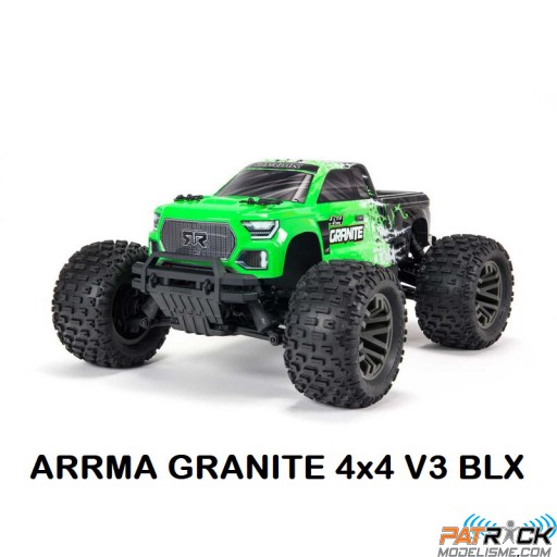 Arrma GRANITE 4x4 V3 3S BLX Brushless Vert 1/10e - Prêt à rouler