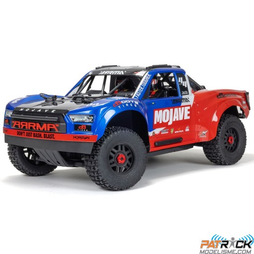 Arrma MOJAVE Desert Truck 1/8e 4S 4WD Bleu/Rouge SUR-COMMANDE