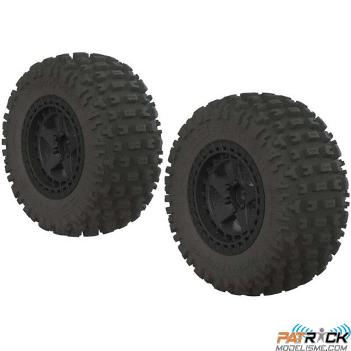 Roues FORTRESS SC 2.2 / 3.0 noir (paire) Arrma