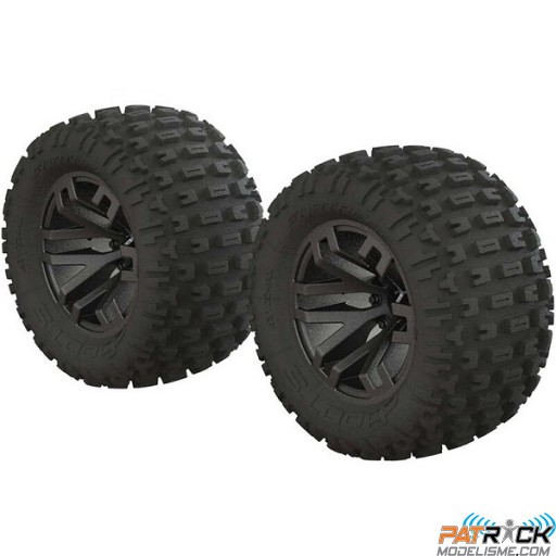 Roues Dboots FORTRESS MT 2.8" GUN METAL (paire) Arrma
