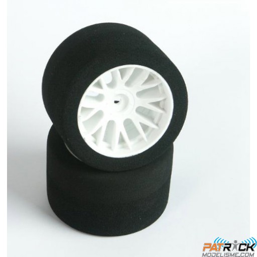 Roues AVIORACING et pneus mousse collés arrière – la paire – 1/10ème