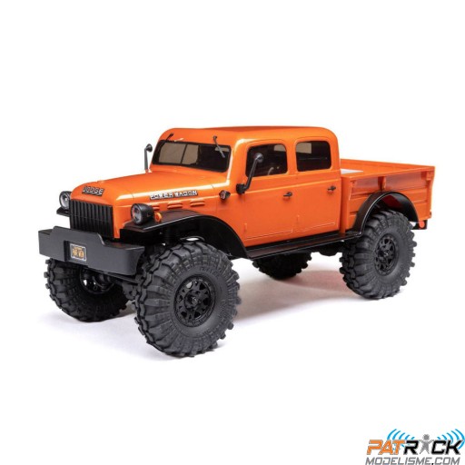 Axial SCX24 Dodge Power Wagon Rock Crawler 4WD Orange 1/24e Prête à rouler