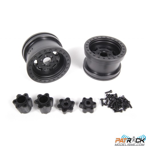 Jante 2"2 noire beadlock IFD (la paire)