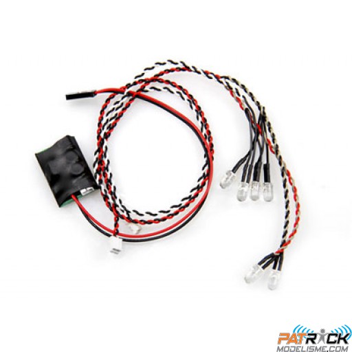 Kit LED avec contrôleur & 4 LED blanches et 6 rouges - Axial
