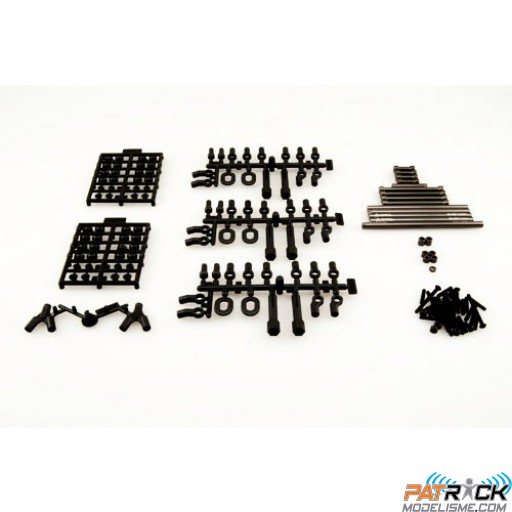 Set upgrade de tirant ALU gris pour scx10 Dingo (11.4-290mm)