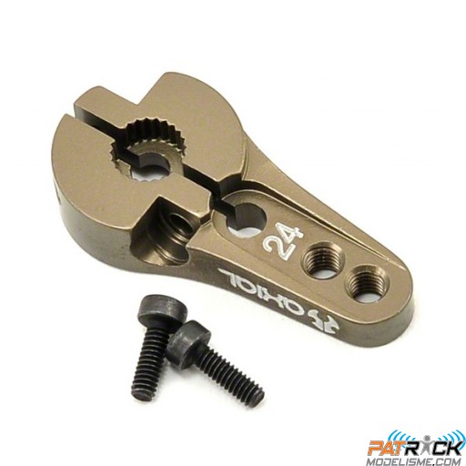 AX30835 Axial Palonnier alu (24 dents) pour servos Hitec