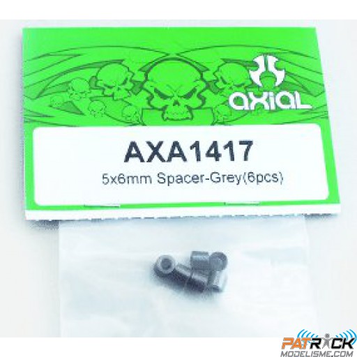 Espaceurs ALU 5x6mm gris 6 pièces