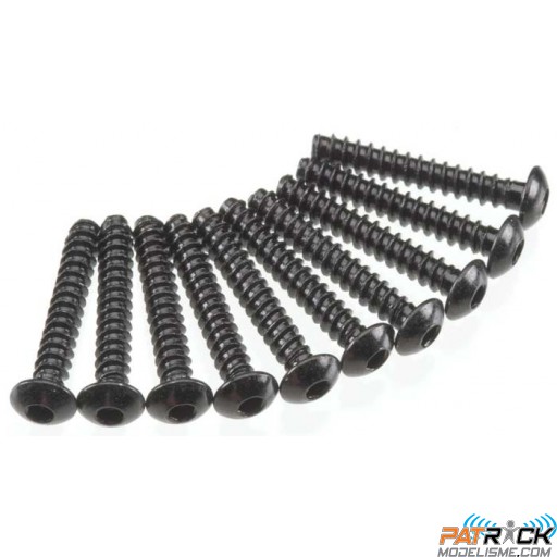 Vis hexagonale tête bombée autoforante M3x18mm (10 pièce(s)